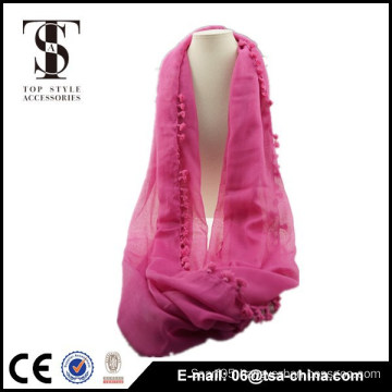 wholesale pink infinity loop scarf girl spring scarf